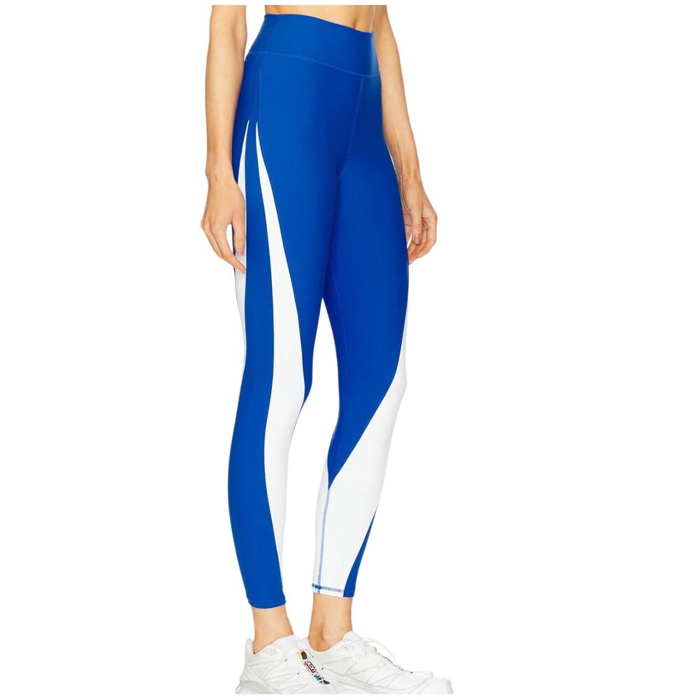 The Upside Lazuli Blue White Midi Yoga Pants Leggings Size XS US 4
